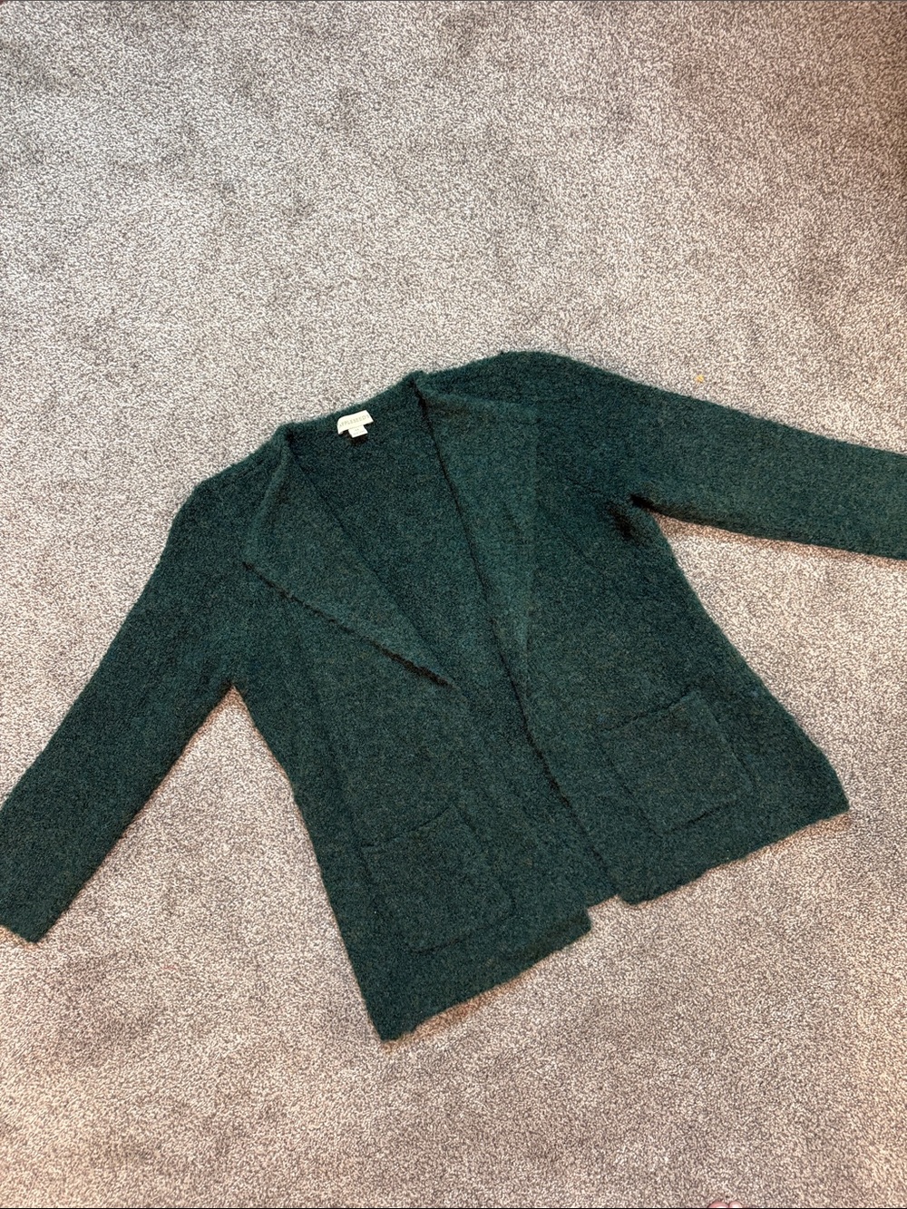 Appleseed's Dark Green Open-Front blazer Cardigan
